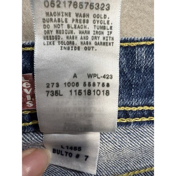 VTG Levi's 518 Jeans Womens 7M Juniors Faded Wash Bleached Look Superlow Bootcut - Picture 10 of 14